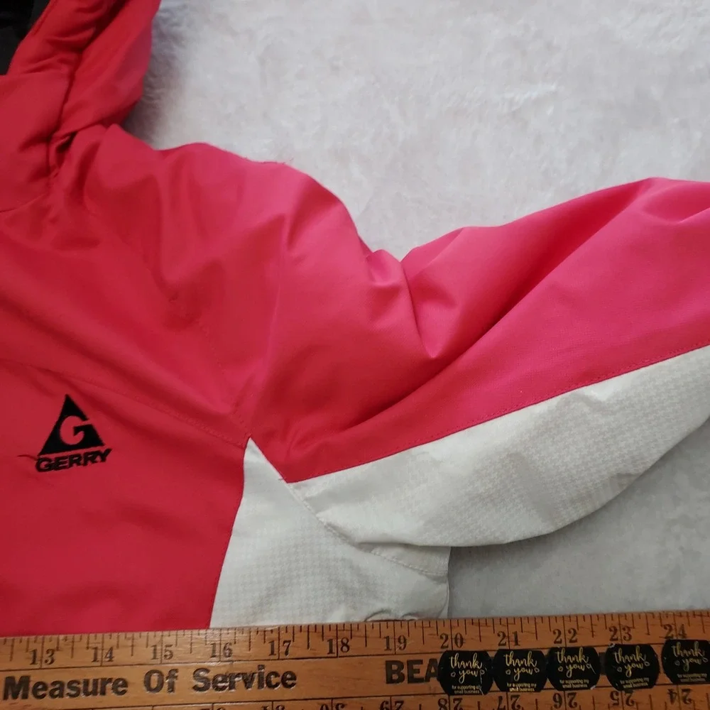 Gerry Girls Pink White Colorblock Hooded Ski Jacket Insulated Winter Coat